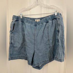Madewell Denim Shorts Elastic Waist XXL